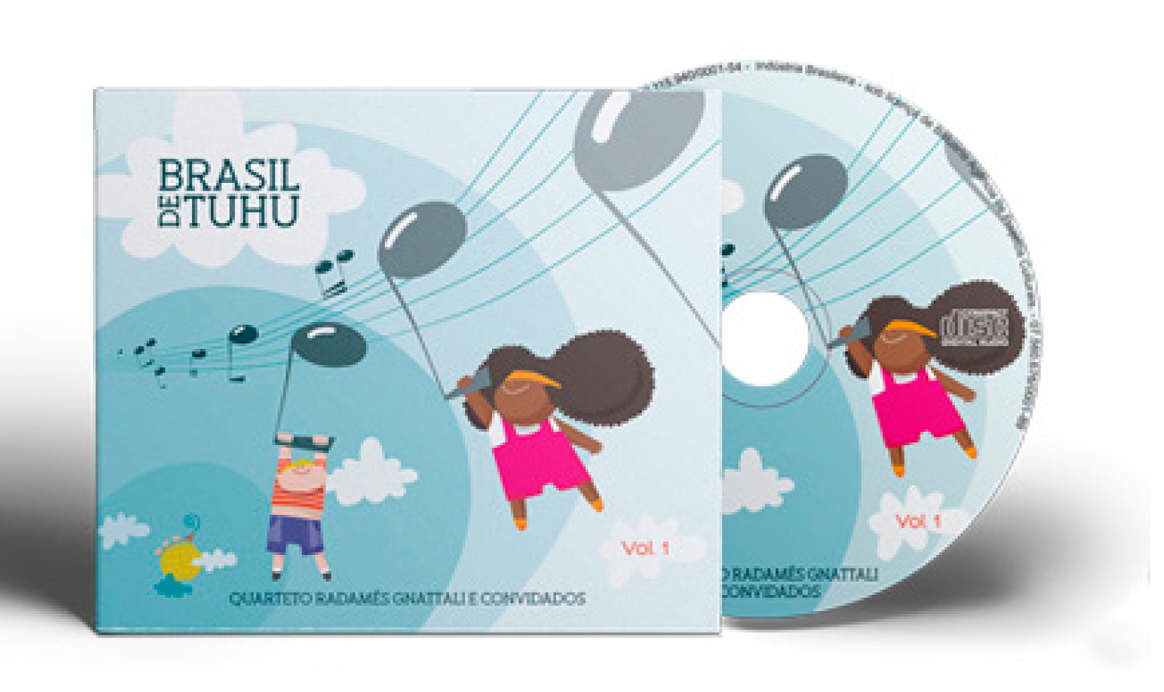 foto da capa e disco do CD Brasil de Tuhu – Volume 1. Gravado pelo Quarteto Radamés Gnattali e convidados.